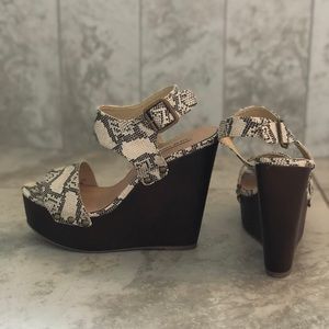Steve Madden Snake Print Wedges
